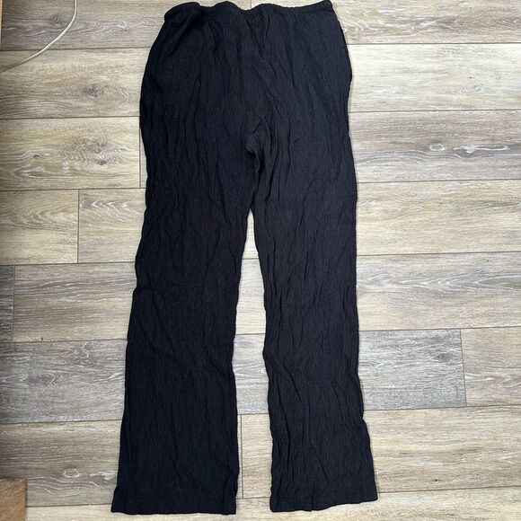 H&M Black Drawstring Straight Leg Pants Sz M - Picture 3 of 4